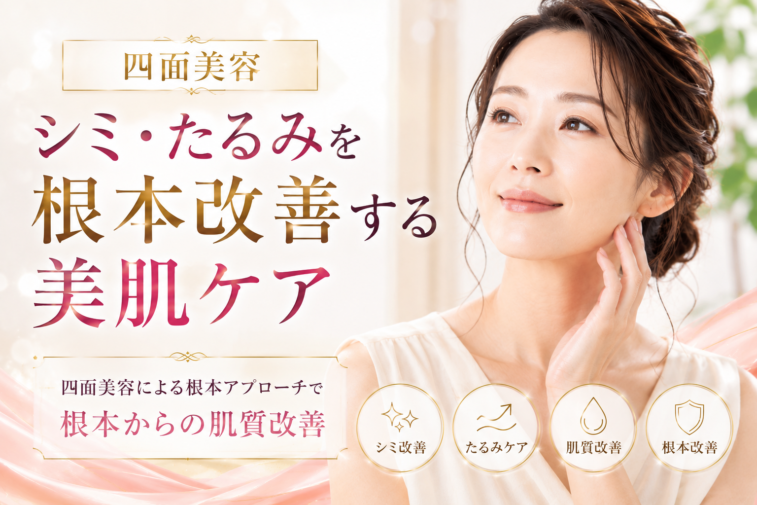福岡 大野城店・筑紫野店・鹿児島店のシミ・たるみを根本改善する四面美容