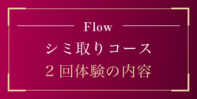 シミケアコース90分施術の流れ