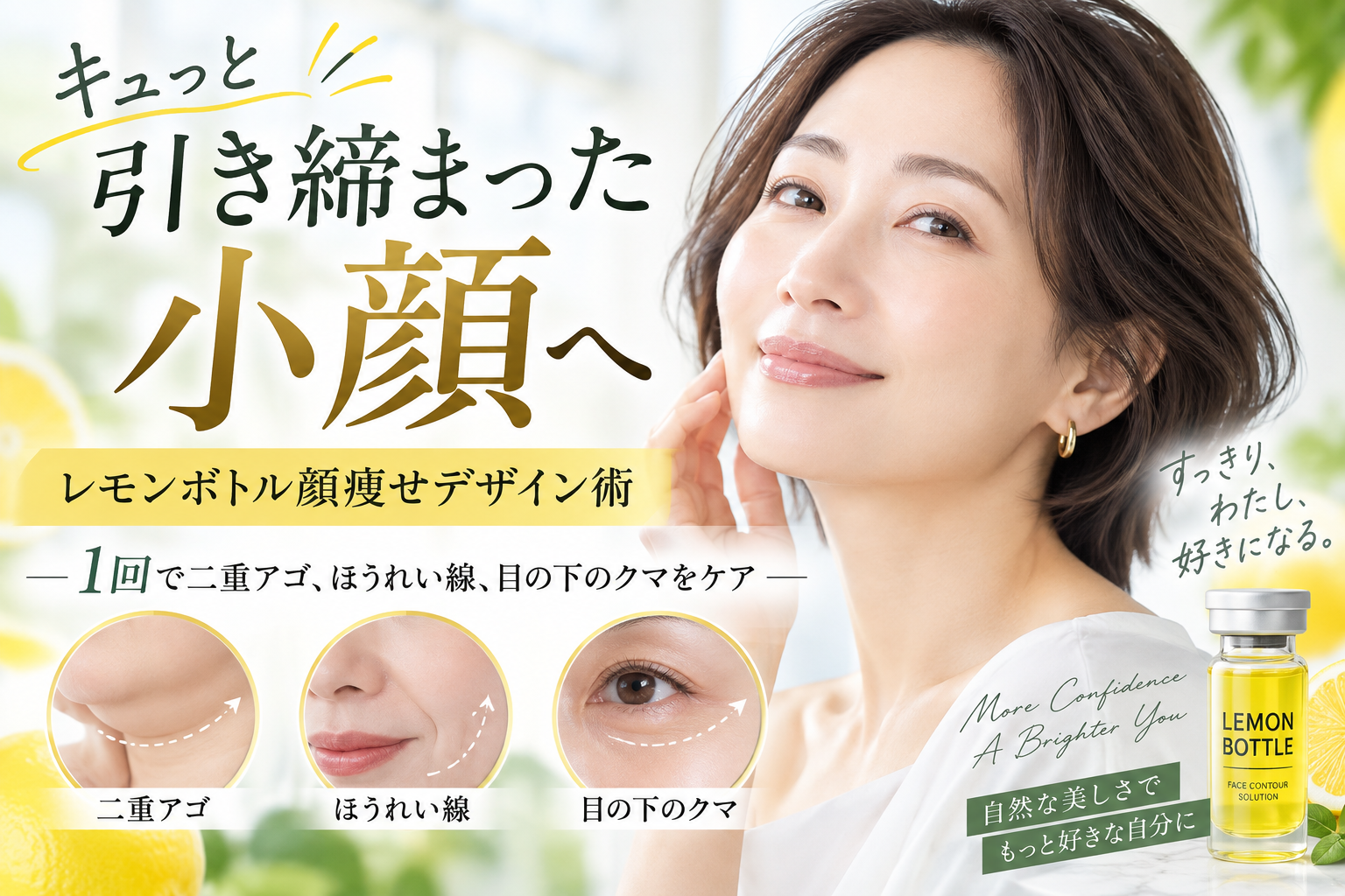 レモンボトル顔痩せデザイン術とは？二重あご・フェイスラインをすっきりケア